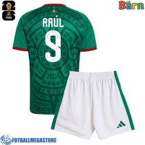 Fotballdrakt Barn Mexico Raul Jimenez #9 Hjemmedraktsett VM 2026 Kortermet (+ Korte bukser)